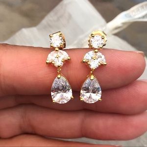 Bhldn Petite Crystal Drop Earrings